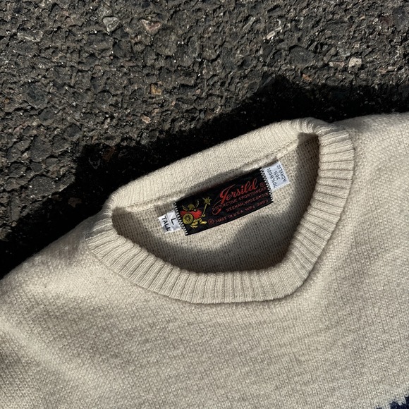 Vintage 80s Jersild Knit Sweater Mens Size Large VTG Tall USA Wool Acrylic - Picture 4 of 9